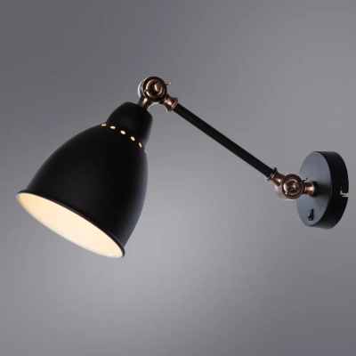 Бра Arte Lamp BRACCIO A2054AP-1BK, 1хE27