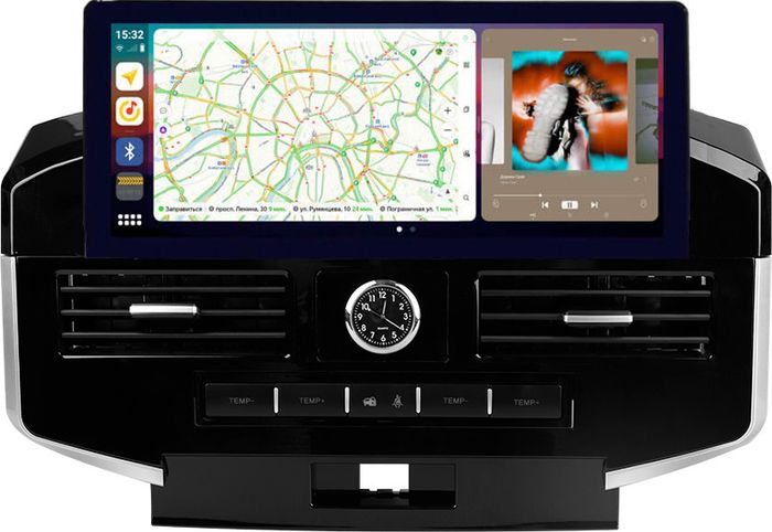 Магнитола для Toyota Land Cruiser 200 2007-2015 - Kuberg KP-T1201FW с прямоугольным монитором 12.3", Android 12, Быстрая, CarPlay, 4G SIM-слот