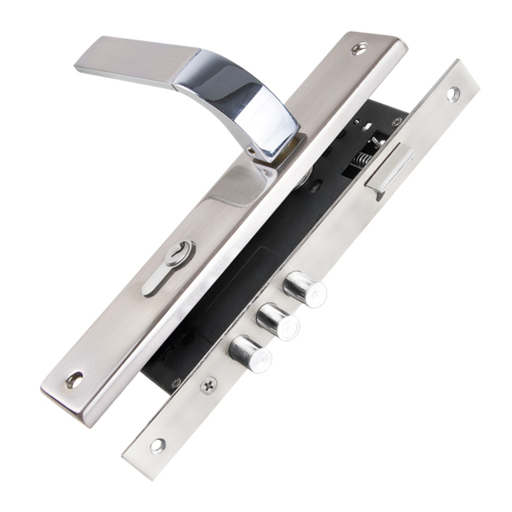 Замок цилиндровый с ручкой LOCKSET90.ORION.4585-3 (KIT P90 4585/3 ORION) SN/CP мат.никель/хром