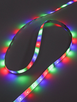 Светодиодная многоцветная RGB лента, 5 м. с блоком питания и пультом