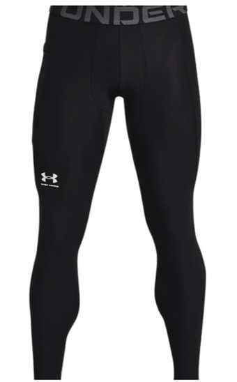 Мужские теннисные штаны Under Armour Men's HeatGear Leggings - черный