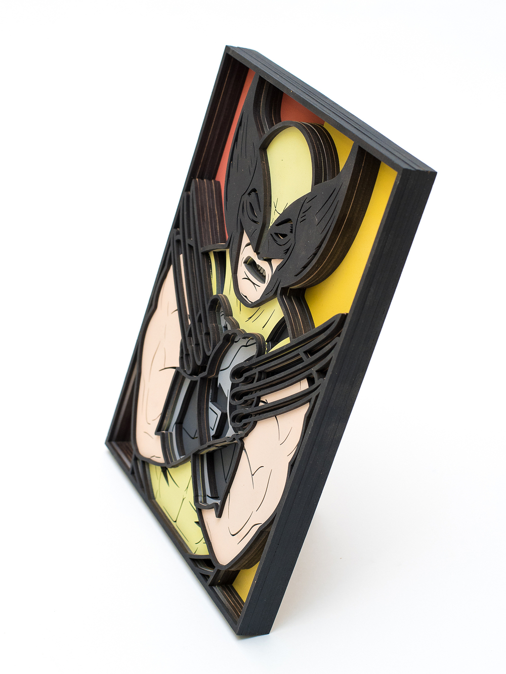 3D картина по номерам из дерева Росомаха (Wolverine) Marvel (Марвел) SamCraft подарочный набор для творчества, многослойное панно из дерева для раскрашивания и сборки, супергерой комиксов и фильмов