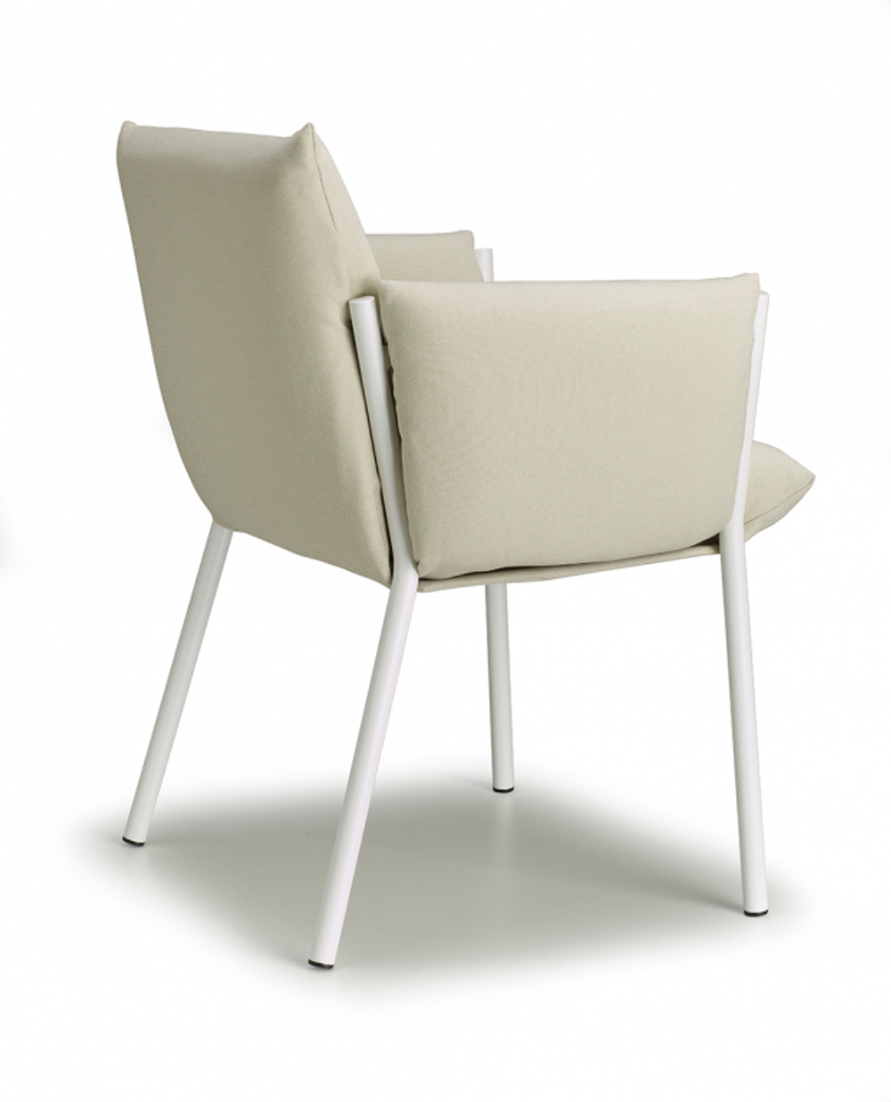 Кресло металлическое c подушками Scab Design Brezza, лен, слоновая кость
