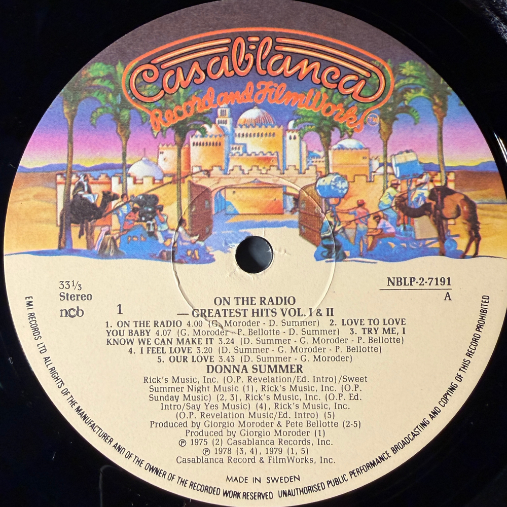 Donna Summer ‎– On The Radio - Greatest Hits - Volumes I & II 2LP (Швеция 1979г.) Т