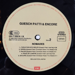 Винтажная виниловая пластинка LP Guesch Patti and Encore Nomades (Germany 1990)
