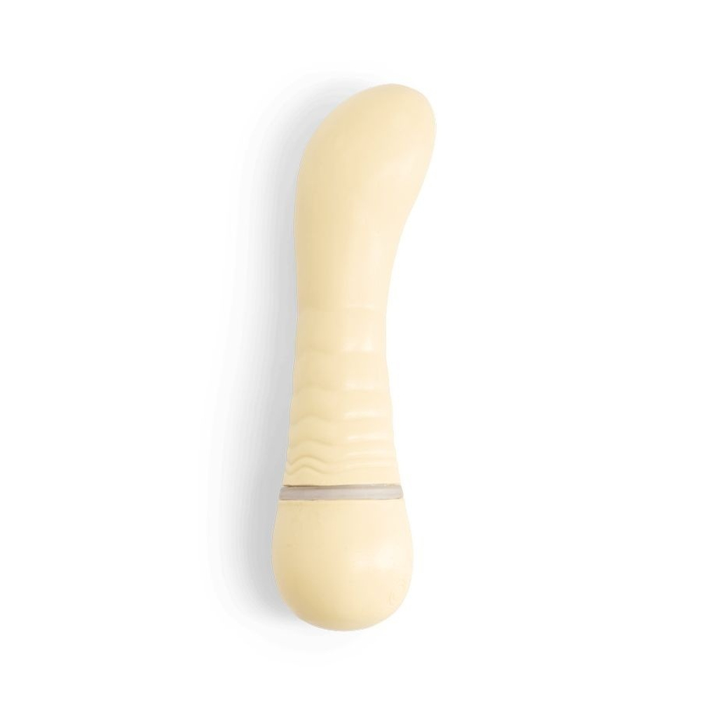 Желтый вибратор G-точки Shibae Toys - 17,5 см. (Цвет: желтый)