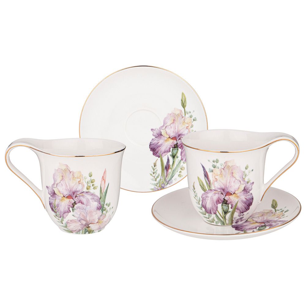 НАБОР ЧАЙНЫЙ LEFARD "IRISES" НА 2 ПЕР. 4 ПР. 275 МЛ, РАЗНОЦВЕТНЫЙ (КОР.=24НАБ,)