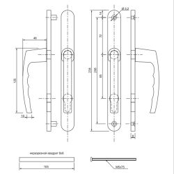 Ручки на планке APECS HP-85.7205-BR (RAL 8017) коричневый