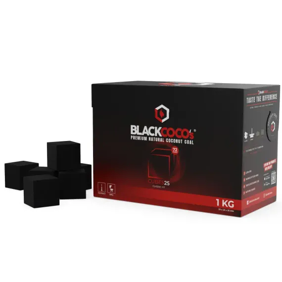 Уголь для кальяна Black Coco’s 25мм (1кг)