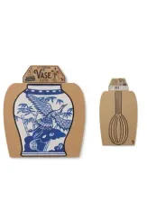 The Cardboard Vase Sleeve - Blue & White Oriental