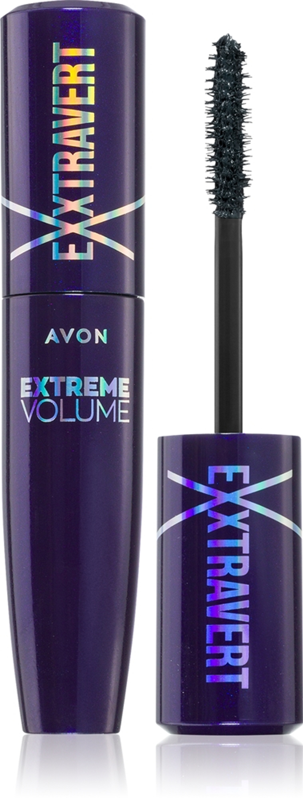 Avon Exxtravert Extreme Volume - Водостойкая тушь для ресниц, удлиняющая и увеличивающая объем оттенок Blackest Black, 9 ml
