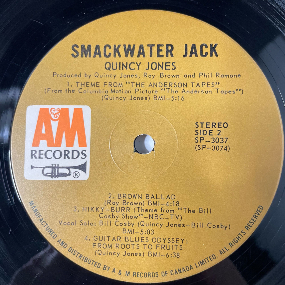 Винтажная виниловая пластинка LP Quincy Jones Smackwater Jack (США 1971)