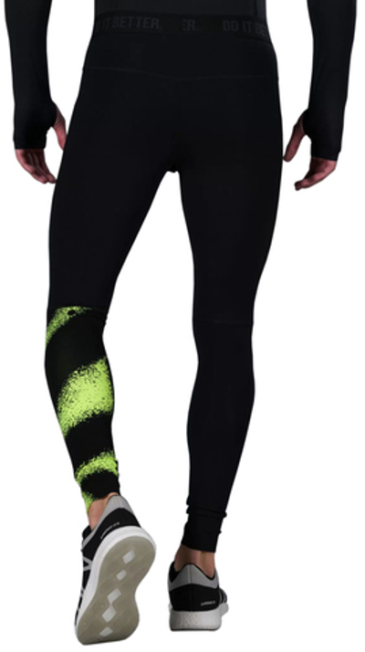 Мужские теннисные штаны Hydrogen Spray Leggings - black/yellow fluo