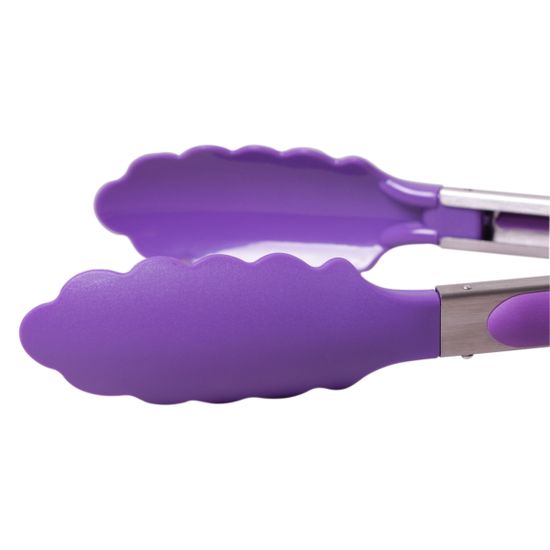 Щипцы нейлоновые 23 см. Kamille КМ-7514 с ручками из нержавеющей стали
