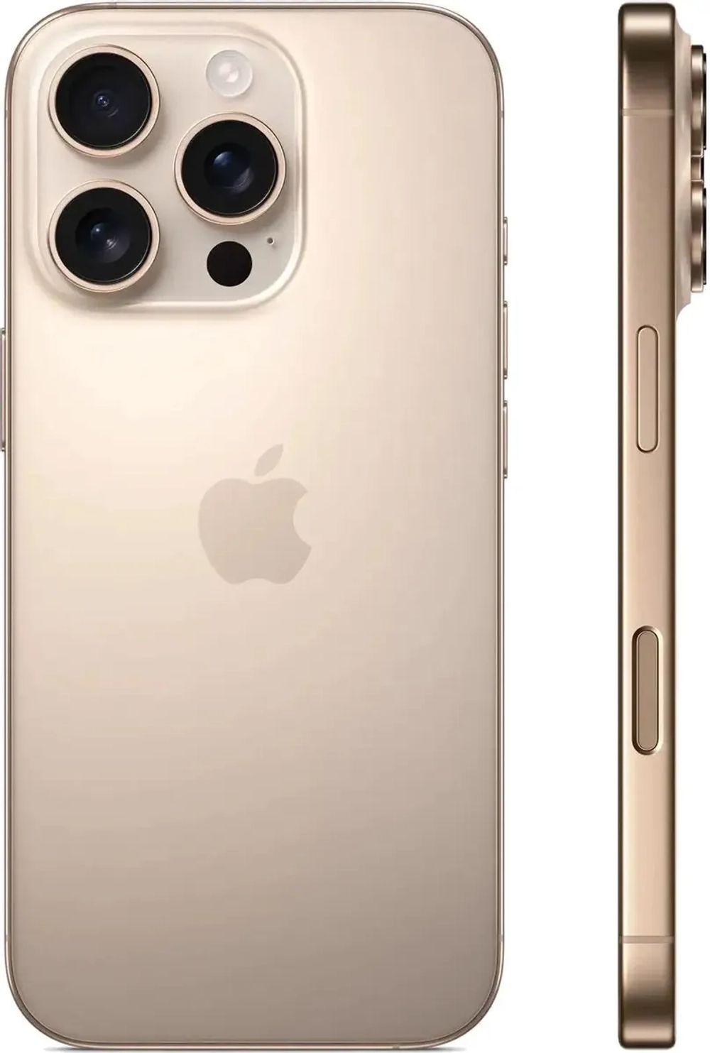Смартфон Apple A3294 iPhone 16 Pro 256Gb бежевый титан моноблок 3G 4G 2Sim 6.3" 1206x2622 iOS 18 48Mpix 802.11 a/b/g/n/ac/ax/be NFC GPS Protect