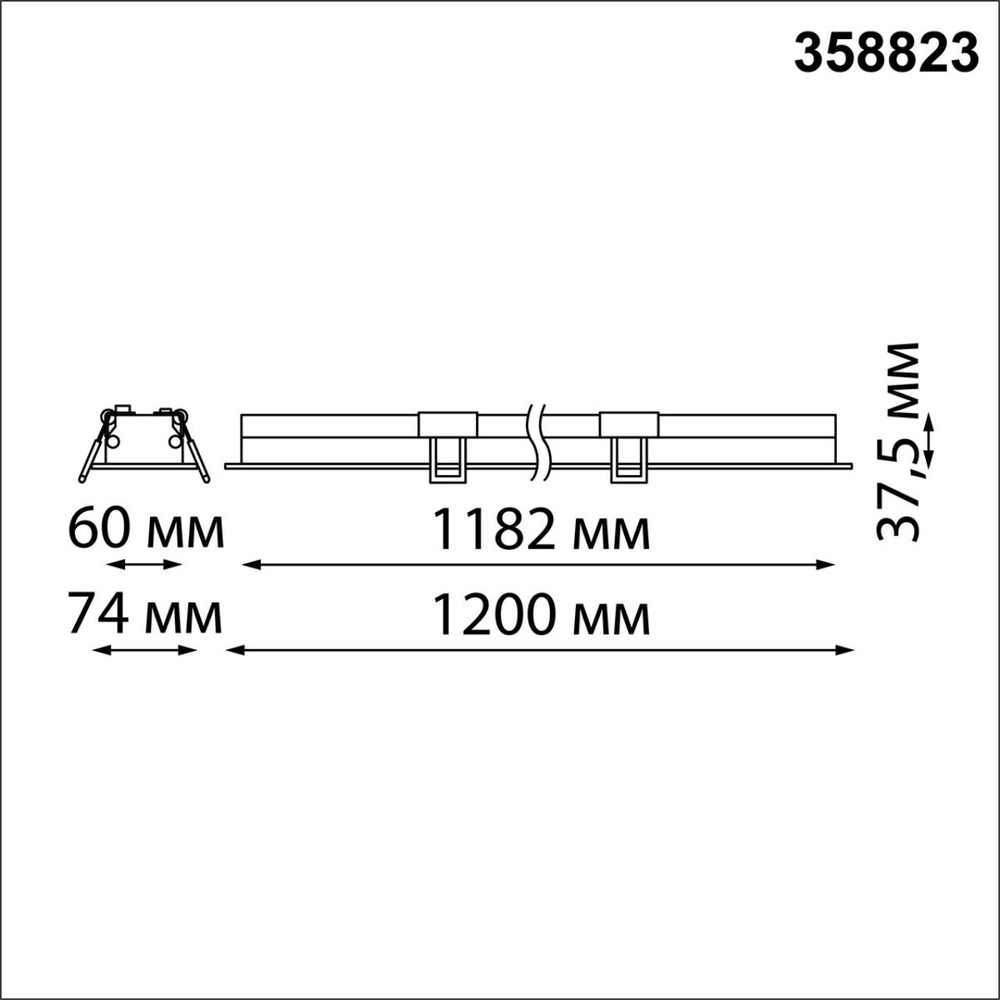 358823 SPOT NT22 486 черный Встраиваемый светодиодный светильник IP20 LED 4000K 48W 220V ITER