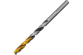 Сверло спиральное по металлу 5x86 мм, Р6М5, Golden Tip, многогранная заточка Denzel 718276