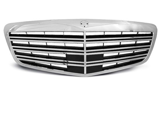 Решетка радиатора S65 AMG CHROME BLACK для Mercedes S W221 FL