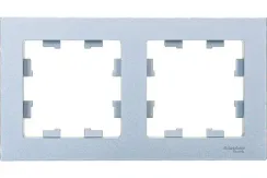 Рамка Systeme Electric ATLASDESIGN 2-постовая алюминий 36515