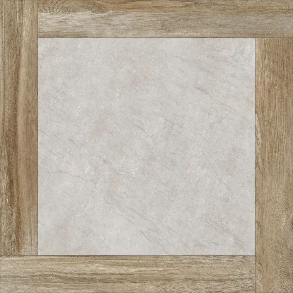 Керамогранит Alma Ceramica GFU04RIC47R Ricci 60x60 бежевый / коричневый / серый сахарный под дерево / бетон / цемент