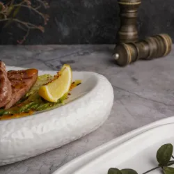 Блюдо овальное для подачи 25,8*20,5 см h5,5 см Organic белое фарфор P.L. Proff Cuisine [3]
