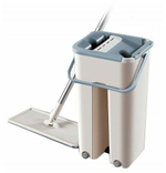 Комплект для уборки швабра и ведро с отжимом Cleaning Mop бежевый