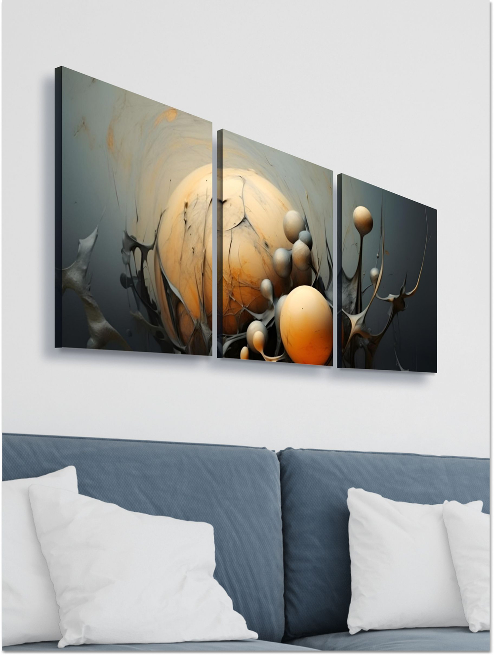 Картина Огненная грань модульная 50x70см 3шт.