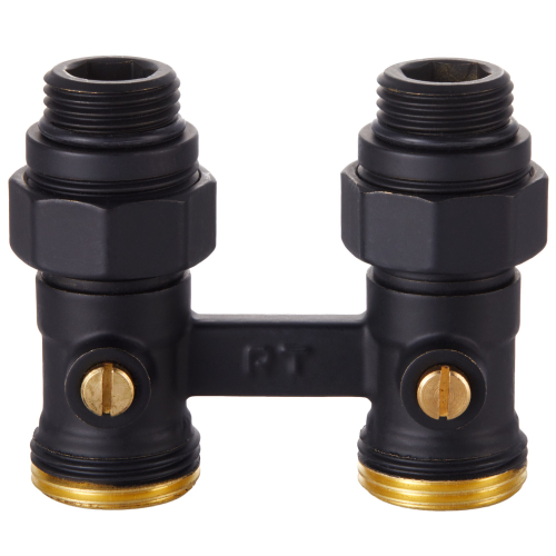 Узел нижнего подключения Royal Thermo прямой 1/2quot;х3/4quot; EK (черный)