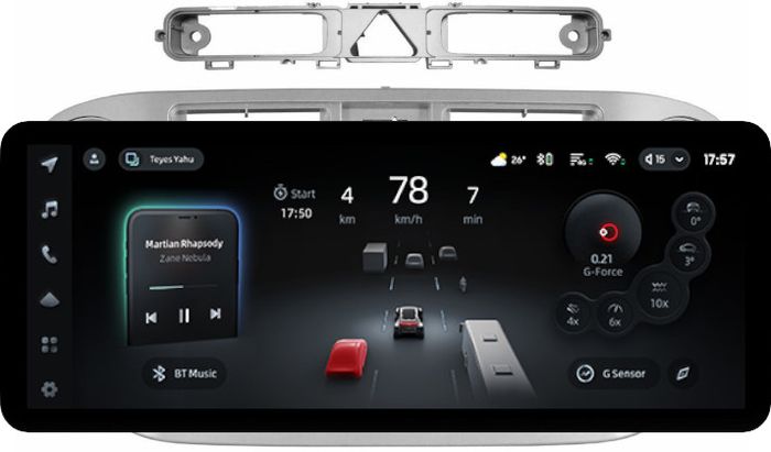 Магнитола для Volkswagen Tiguan 1 2007-2011, Golf Plus (аварийка треугольная, рамка серебро) - Teyes CC4PRO монитор 12.3" 2K QLED + рамка 9, Android 13, Быстрейшая, Snapdragon 778G, ИИ, CarPlay, DSP, 4G SIM-слот