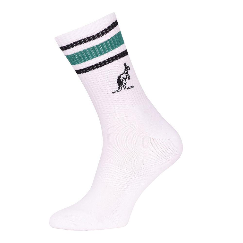 Носки теннисные Australian Cotton Socks With Stripes 1P - white/black/green