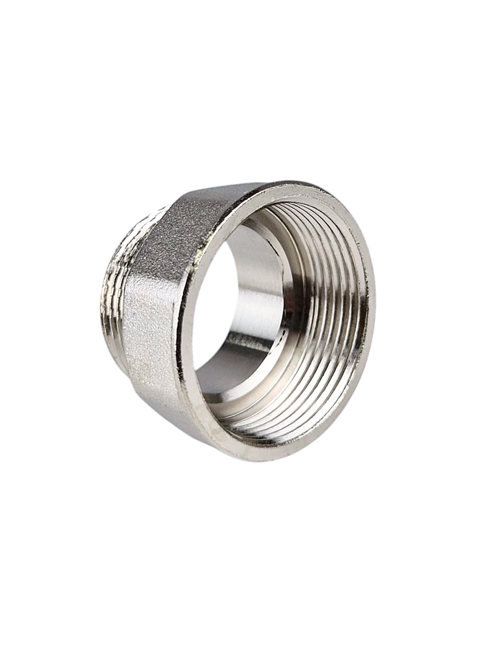 Переходник, латунь, внутренняя/наружная резьба 1 1/2"х1 1/4", никель, RTP