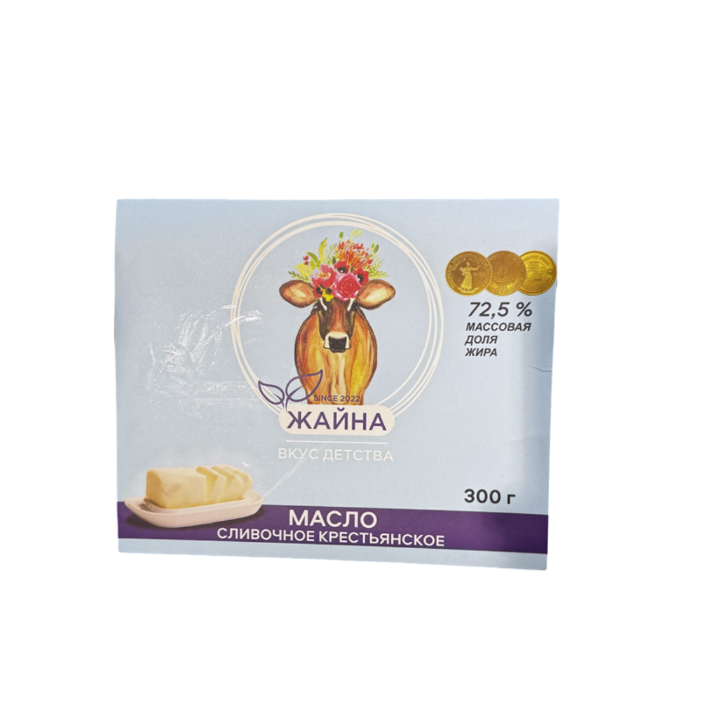 Масло Сливочное Крестьянское Жайна 72,5 % 300 г