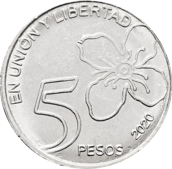 5 песо 2020 Аргентина