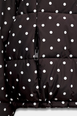 ZARA СТЕГАНЫЙ АНОРАК WATER REPELLENT WINDPROOF, КОРИЧНЕВЫЙ/ЭКРЮ