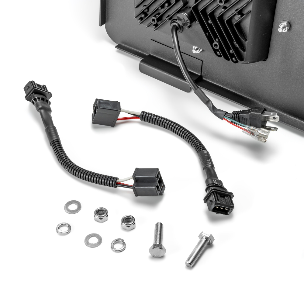 FG308-RT-SET-LED AE Комплект светодиодных фар (2 шт), МТЗ, 9-30 В (ближний/дальний свет, ДХО, поворотник, с рамкой крепления), прямоугольная (ан. ФГ308)