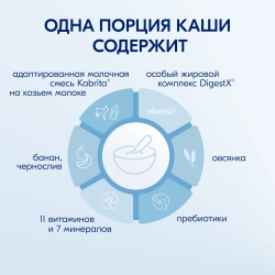 Каша Kabrita молочная Овсяная с бананом и черносливом 180г