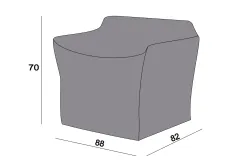 Защитный чехол на кресло Касабланка 88×82×70, цвет серый