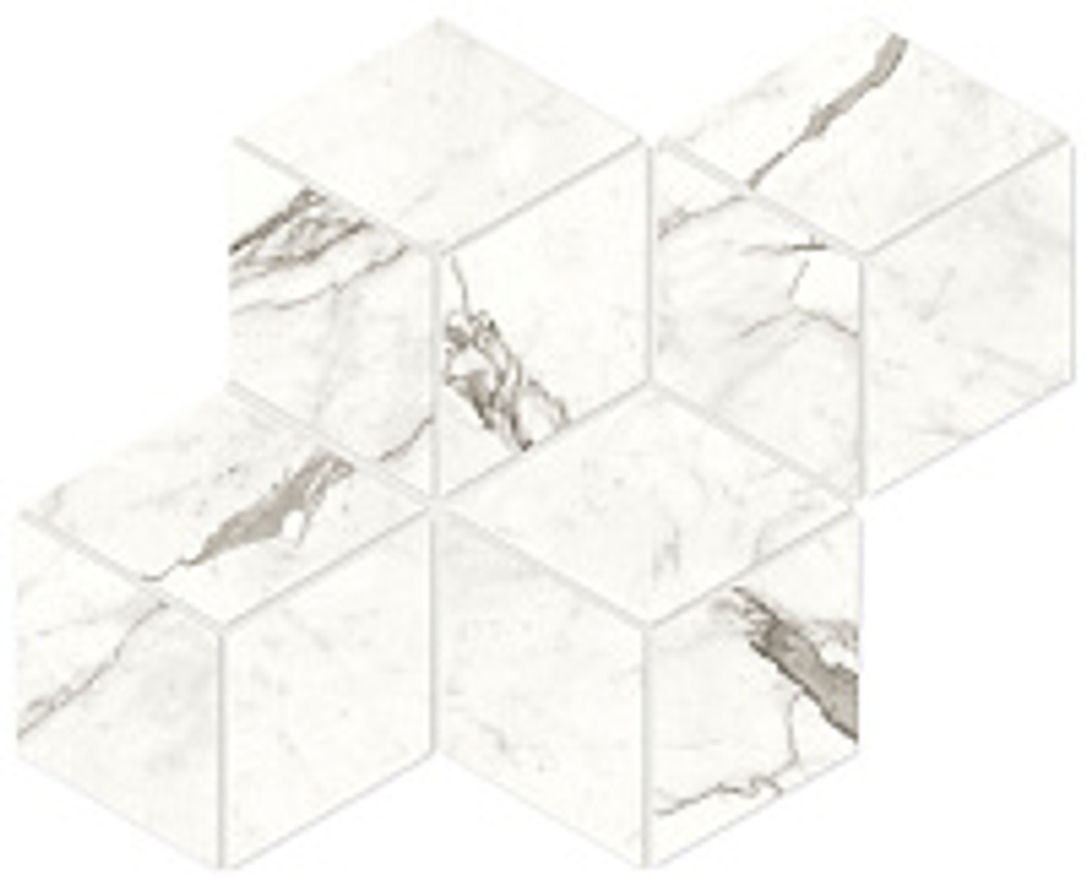 Мозаика/Керамогранит ATLAS CONCORDE MARVEL SHINE Statuario Supremo Mosaico Esagono Polished 30,5x35,2 A42X