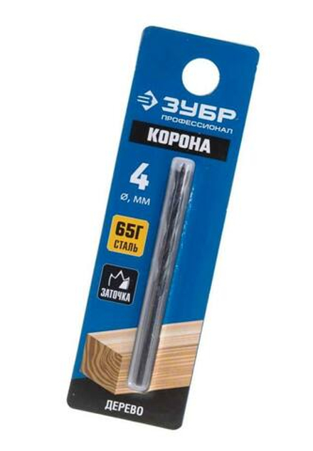 29421-070-04 Сверло спиральное по дереву ЗУБР Эксперт d=4х70мм