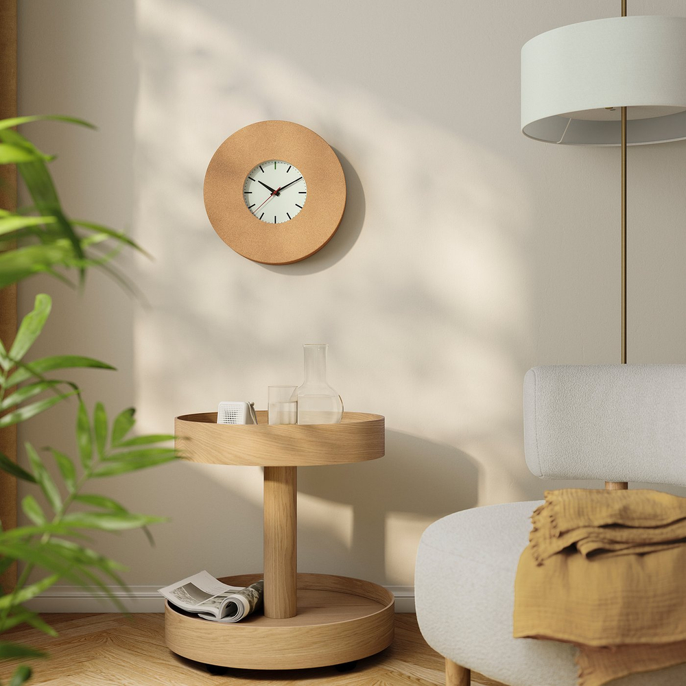 IKEA SVARTGÖK  (ИКЕА СВАРТГЁК)  -  Настенные часы - пробка 38 см