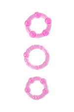 Эрекционные кольца Rings Set розовые 3 шт