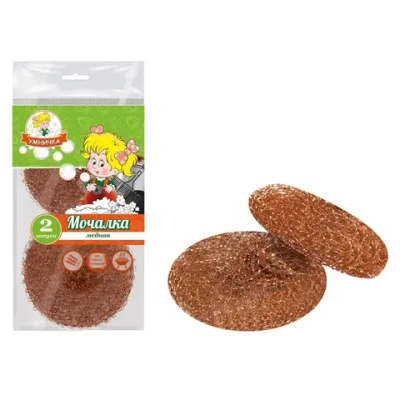 Мочалка Умничка медная 2 шт.