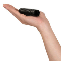 Черный двусторонний мастурбатор 10см ARCwave Ghost Reversible Pocket Manual Stroker CleanTech Silicone Male Masturbator Black