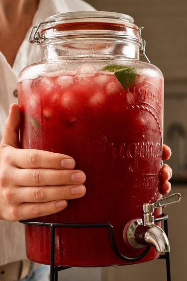 Диспенсер для напитков с подставкой maison jar, 5 л