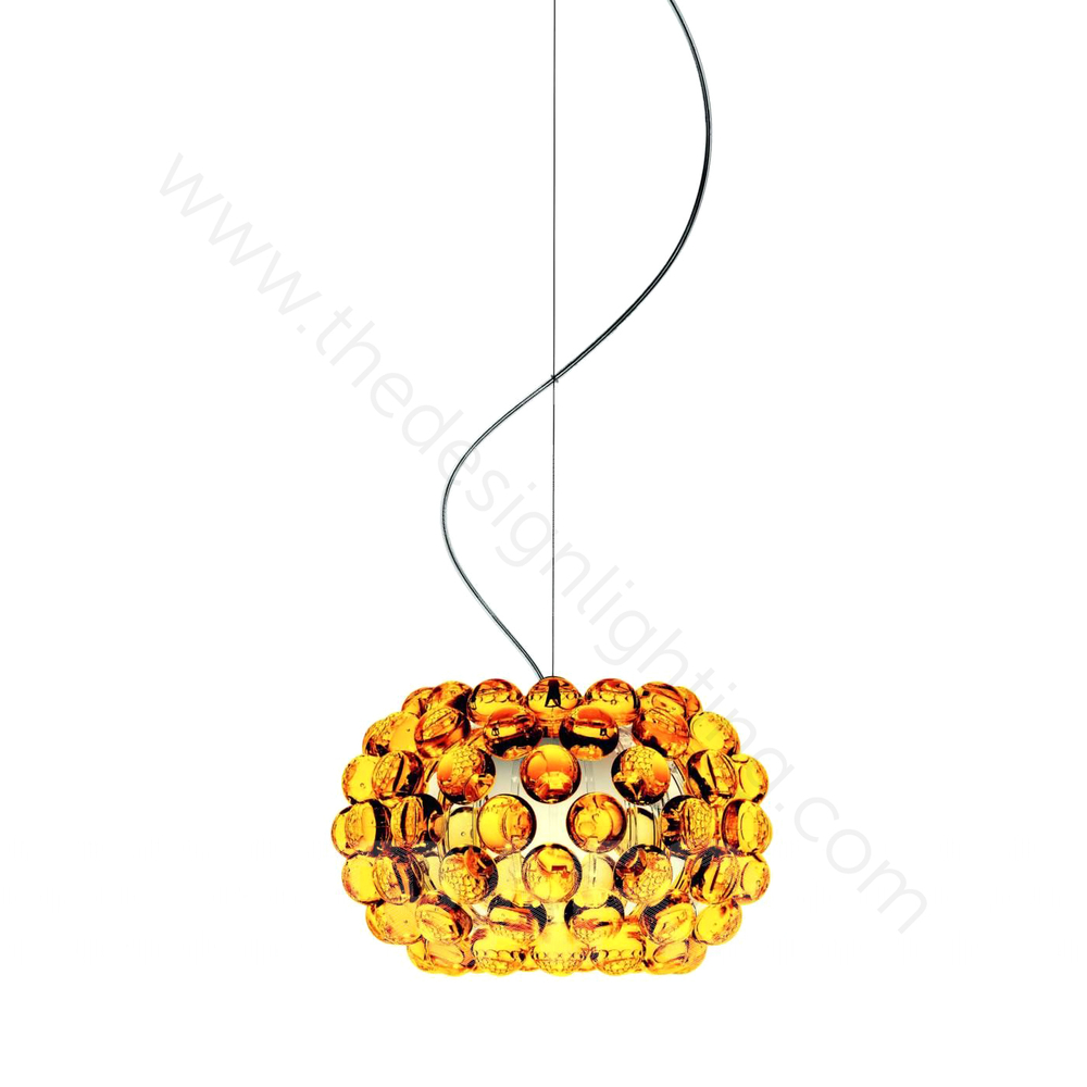 Pendant design lamp  CABOCHE piccola by Foscarini (Amber)