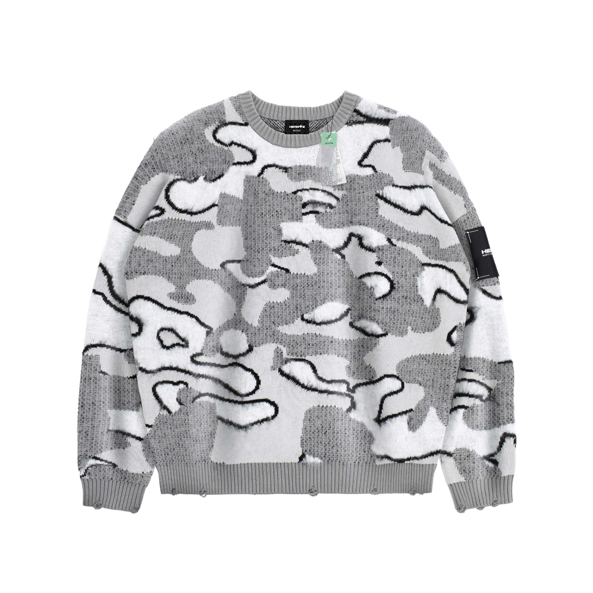 «Optical Camo» Mohair Sweater