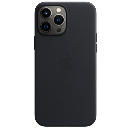 Кожаный чехол с поддержкой MagSafe Apple Leather Case для iPhone 13 Pro Max, Midnight (Темная ночь)