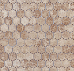 Мозаика Pietrine Hexagonal - Emperador Light матовая 28,5x30,5х0,6 см (чип 18х30х6 мм)