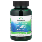 Swanson Vitamins, мультивитамины с железом, высокая эффективность, 120 капсул