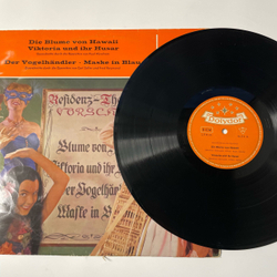 Винтажная виниловая пластинка LP Die Blume Von Hawaii, Viktoria Und Ihr Husar, Der Vogelh ndler, Maske In Blau (Германия 1959)